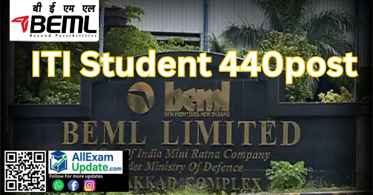 Read more about the article BEML 2025 Non-Executive 440 पदों के लिए ITI छात्रों के लिए सुनहरा अवसर जल्द आवेदन करे Last Date -05/09/2025